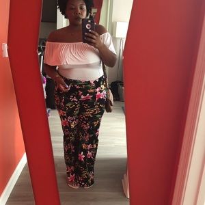 Fashion Nova Wide Leg Floral Pants